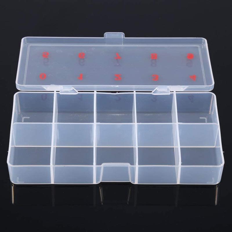10-Slot Nail Tips Box for False Nail Art Tips