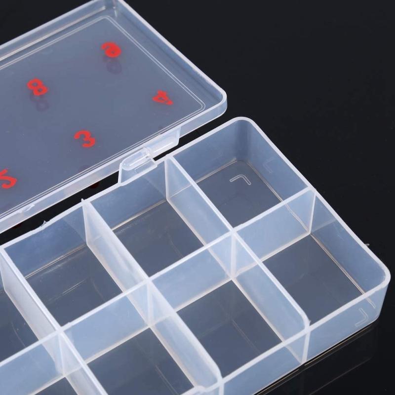 10-Slot Nail Tips Box for False Nail Art Tips