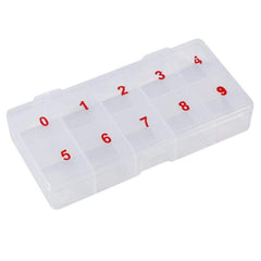 10-Slot Nail Tips Box for False Nail Art Tips