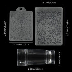 Nail Art Stamping Stamper Scraper Set for Stamped Nail Art