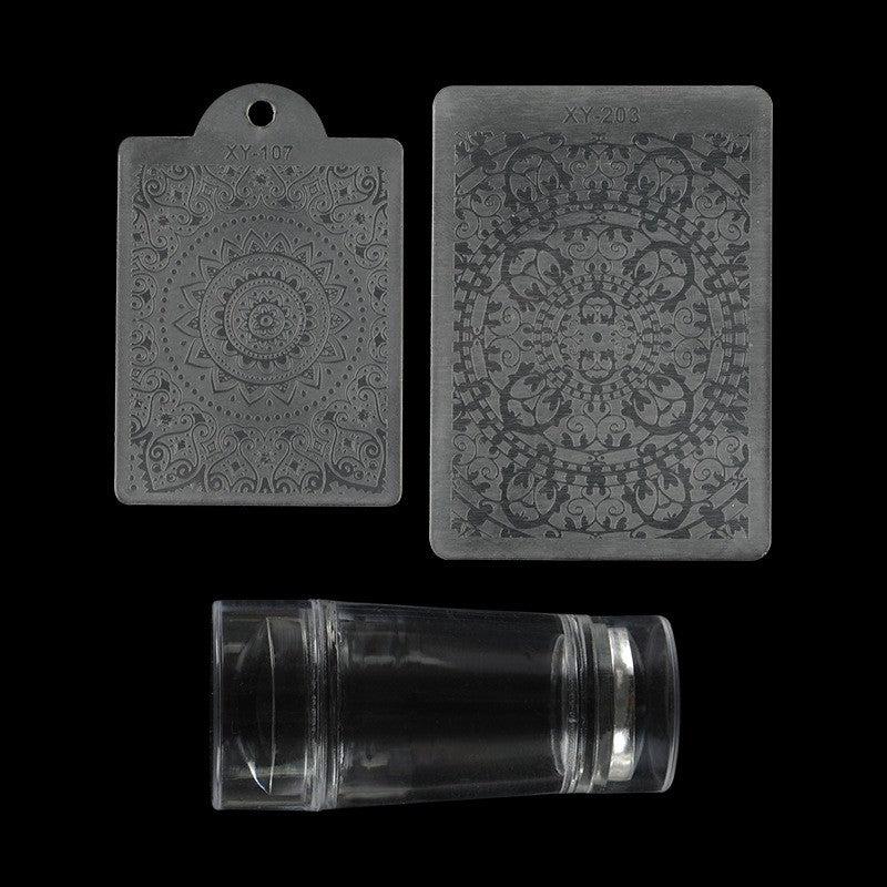 Nail Art Stamping Stamper Scraper Set for Stamped Nail Art