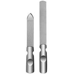 Stainless Steel Nail Files With Anti Slip Handle Double Sided Nail Filer