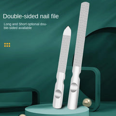 Stainless Steel Nail Files With Anti Slip Handle Double Sided Nail Filer