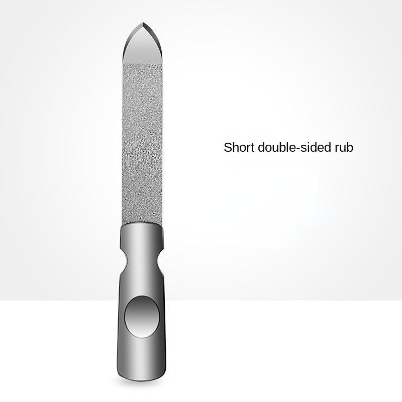 Stainless Steel Nail Files With Anti Slip Handle Double Sided Nail Filer