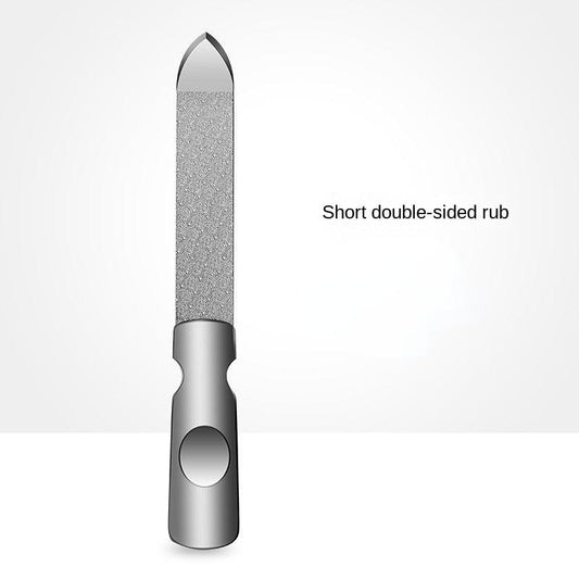 Stainless Steel Nail Files With Anti Slip Handle Double Sided Nail Filer