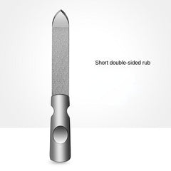 Stainless Steel Nail Files With Anti Slip Handle Double Sided Nail Filer
