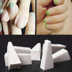 10 pcs Gradient Stamping Sponge Gel Triangle Nail Art Tools