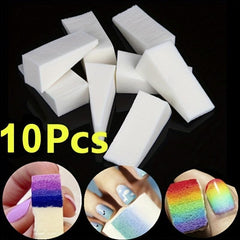 10 pcs Gradient Stamping Sponge Gel Triangle Nail Art Tools