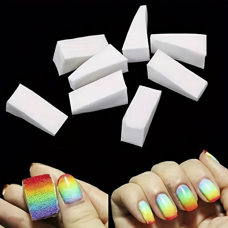 10 pcs Gradient Stamping Sponge Gel Triangle Nail Art Tools