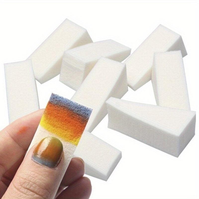 10 pcs Gradient Stamping Sponge Gel Triangle Nail Art Tools