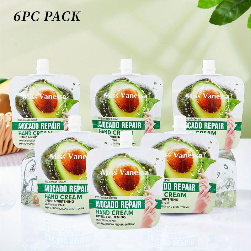 6pcs Avocado Hand Creams Nourishing and Hydrating for Dry Skin - Travel Size