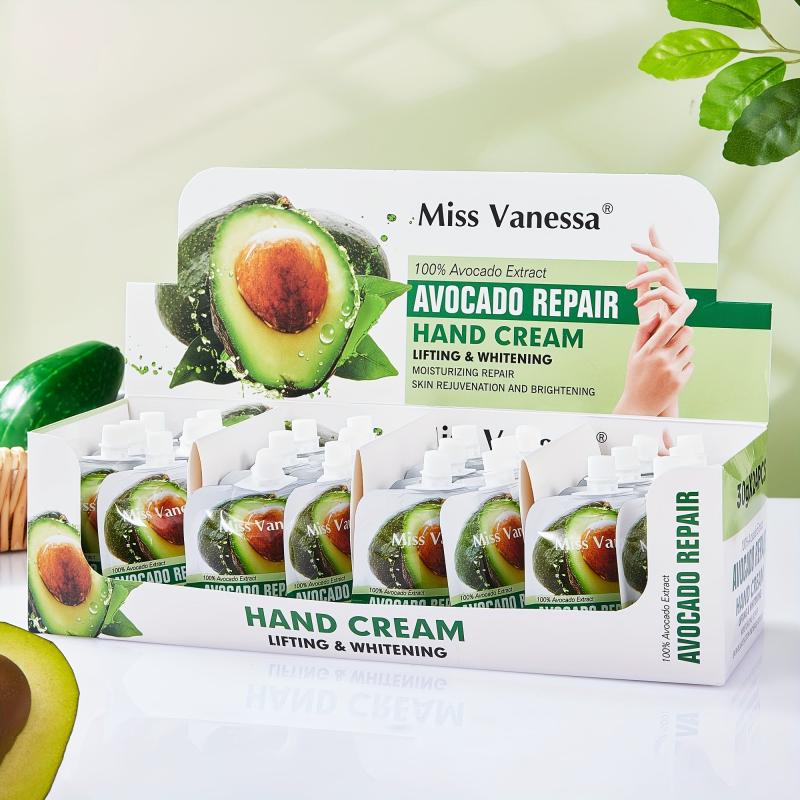 6pcs Avocado Hand Creams Nourishing and Hydrating for Dry Skin - Travel Size