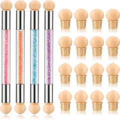 Double Head Sponge Nail Brush Handle Acrylic Nail Painting Brush