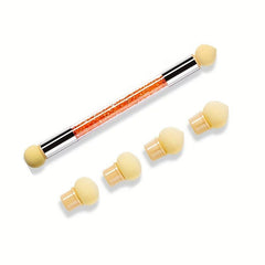 Double Head Sponge Nail Brush Handle Acrylic Nail Painting Brush
