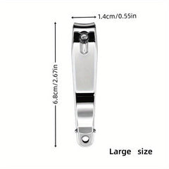Stainless Steel Nail Clippers - Toe Nail Clipper with Nail File for Foot Care