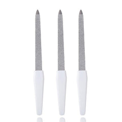 Stainless Steel Nail Files With Anti Slip Handle Double Sided Nail Filer