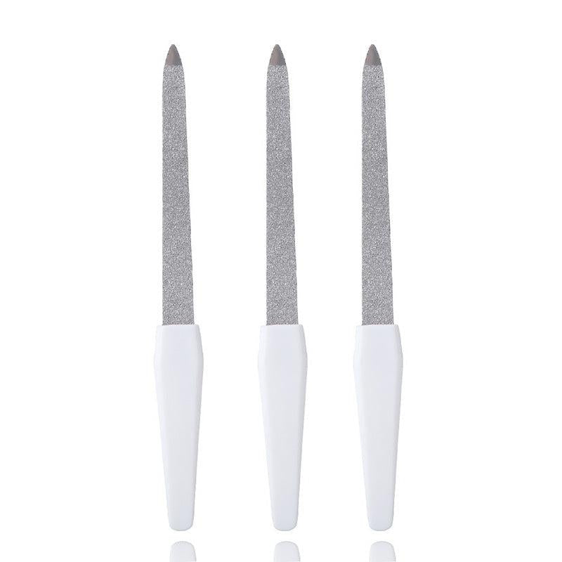 Stainless Steel Nail Files With Anti Slip Handle Double Sided Nail Filer