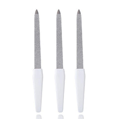 Stainless Steel Nail Files With Anti Slip Handle Double Sided Nail Filer