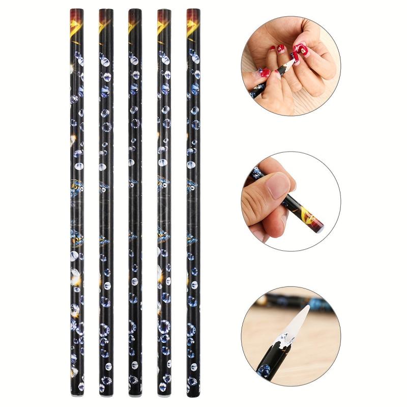 5Pcs Nail Art Pens Kit Nail Art Rhinestone Picker Soft Wax Pencil Wax Pen