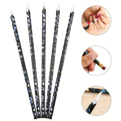 5Pcs Nail Art Pens Kit Nail Art Rhinestone Picker Soft Wax Pencil Wax Pen