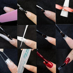 10Pcs Fiberglass Nail Extension Set for Home Salon Use