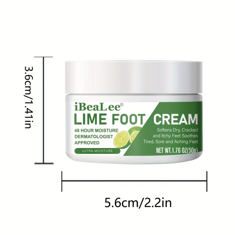 Intensive Lime Foot Cream for Dry Rough Cracked Feet, Heel Callus & Corn Remover