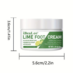 Intensive Lime Foot Cream for Dry Rough Cracked Feet, Heel Callus & Corn Remover
