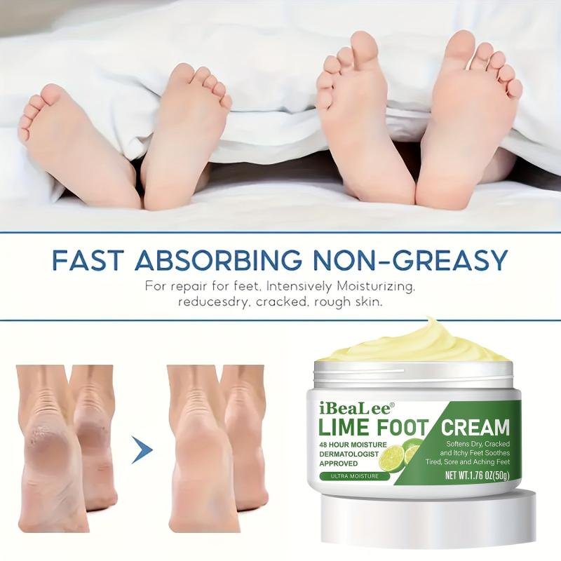 Intensive Lime Foot Cream for Dry Rough Cracked Feet, Heel Callus & Corn Remover