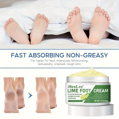 Intensive Lime Foot Cream for Dry Rough Cracked Feet, Heel Callus & Corn Remover