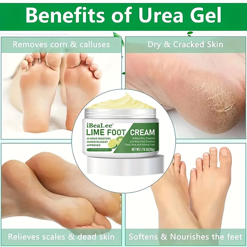 Intensive Lime Foot Cream for Dry Rough Cracked Feet, Heel Callus & Corn Remover