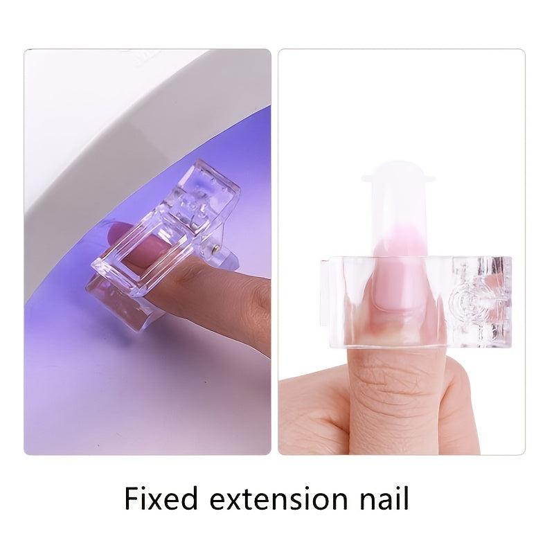 5pcs Nail Tip Clips Crystal Mold Fixing Clip Nail Tool Crystal Glue Clip