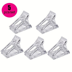 5pcs Nail Tip Clips Crystal Mold Fixing Clip Nail Tool Crystal Glue Clip