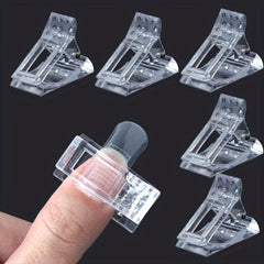 5pcs Nail Tip Clips Crystal Mold Fixing Clip Nail Tool Crystal Glue Clip