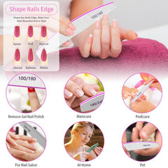 8 Pcs Nail File And Buffer Set 100 180 220 240 280 Nail File Buffer