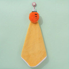 Coral Velvet Hanging Loop Towel Soft and Absorbent