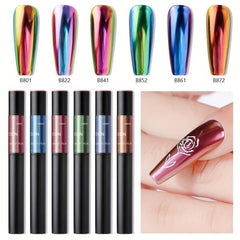 Nail Art Glitter Powder Air Cushion Magic Pen Chameleon Magic Mirror Powder Pen