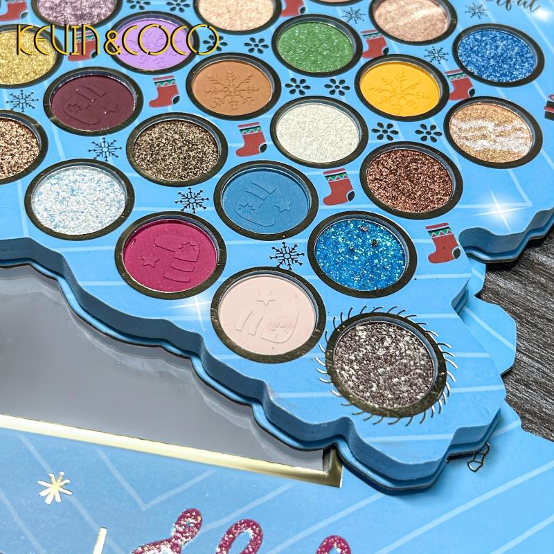 28 Colors Carnival Eyeshadow Palette Metallic Pearly Finish Sparkle Eye Makeup