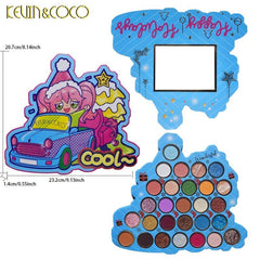 28 Colors Carnival Eyeshadow Palette Metallic Pearly Finish Sparkle Eye Makeup