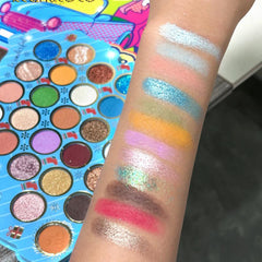 28 Colors Carnival Eyeshadow Palette Metallic Pearly Finish Sparkle Eye Makeup