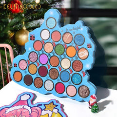 28 Colors Carnival Eyeshadow Palette Metallic Pearly Finish Sparkle Eye Makeup
