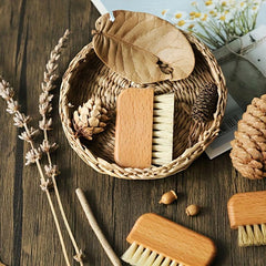 Natural Wooden Sisal Nail Brush for Toes and Nails Cleaning