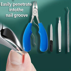 Stainless Steel Nail Clippers Set for Thick & Ingrown Nails