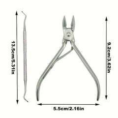Ingrown Toenail Set with Correction Patch, Clipper, Lifter Pedicure Tool
