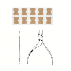 Ingrown Toenail Set with Correction Patch, Clipper, Lifter Pedicure Tool