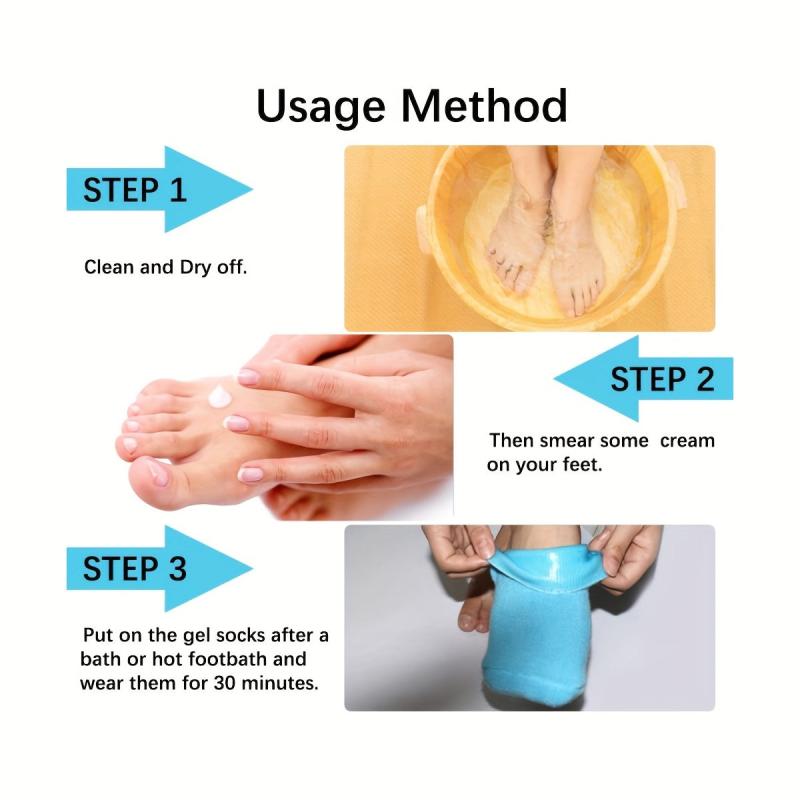 Moisturizing Gel Socks for Softening Dry Feet Skins