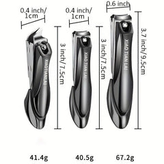 Stainless Steel Nail Clippers Curved Edge for Adult Men Women