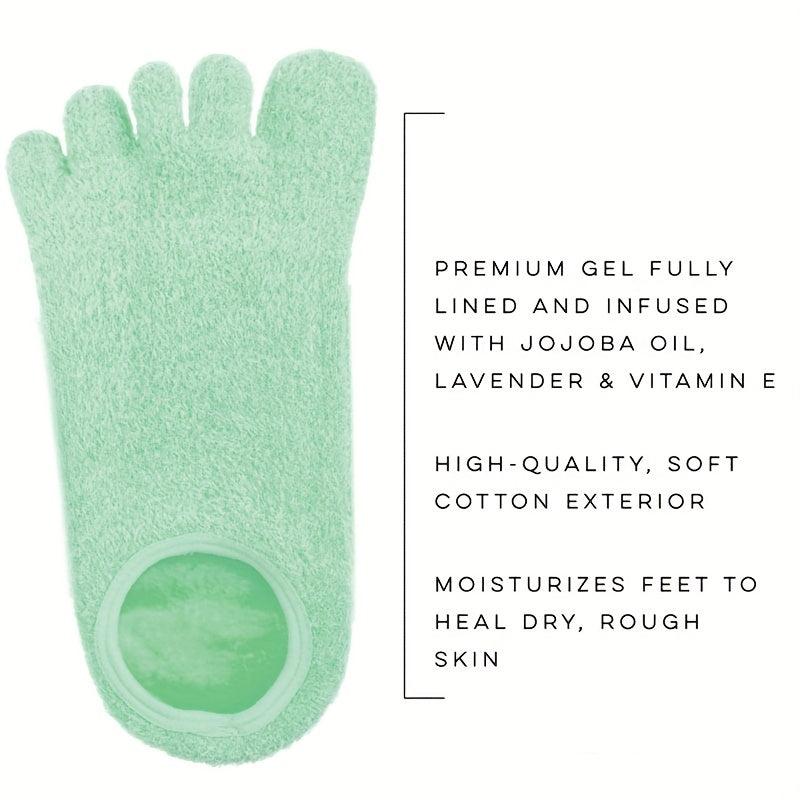 Moisturizing Foot Socks 5 Toes Spa Socks for Dry Feet Repair