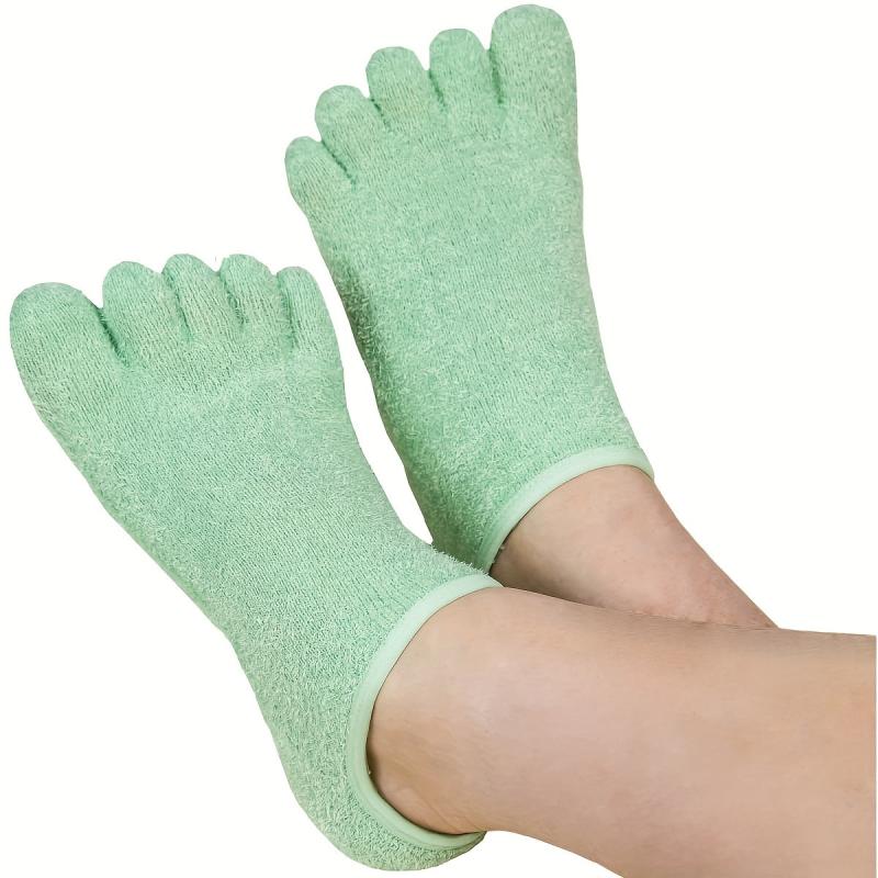 Moisturizing Foot Socks 5 Toes Spa Socks for Dry Feet Repair