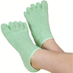 Moisturizing Foot Socks 5 Toes Spa Socks for Dry Feet Repair
