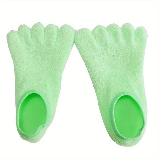 Moisturizing Foot Socks 5 Toes Spa Socks for Dry Feet Repair